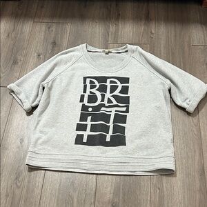Burberry Gray Sweatshirt with Black Graphic